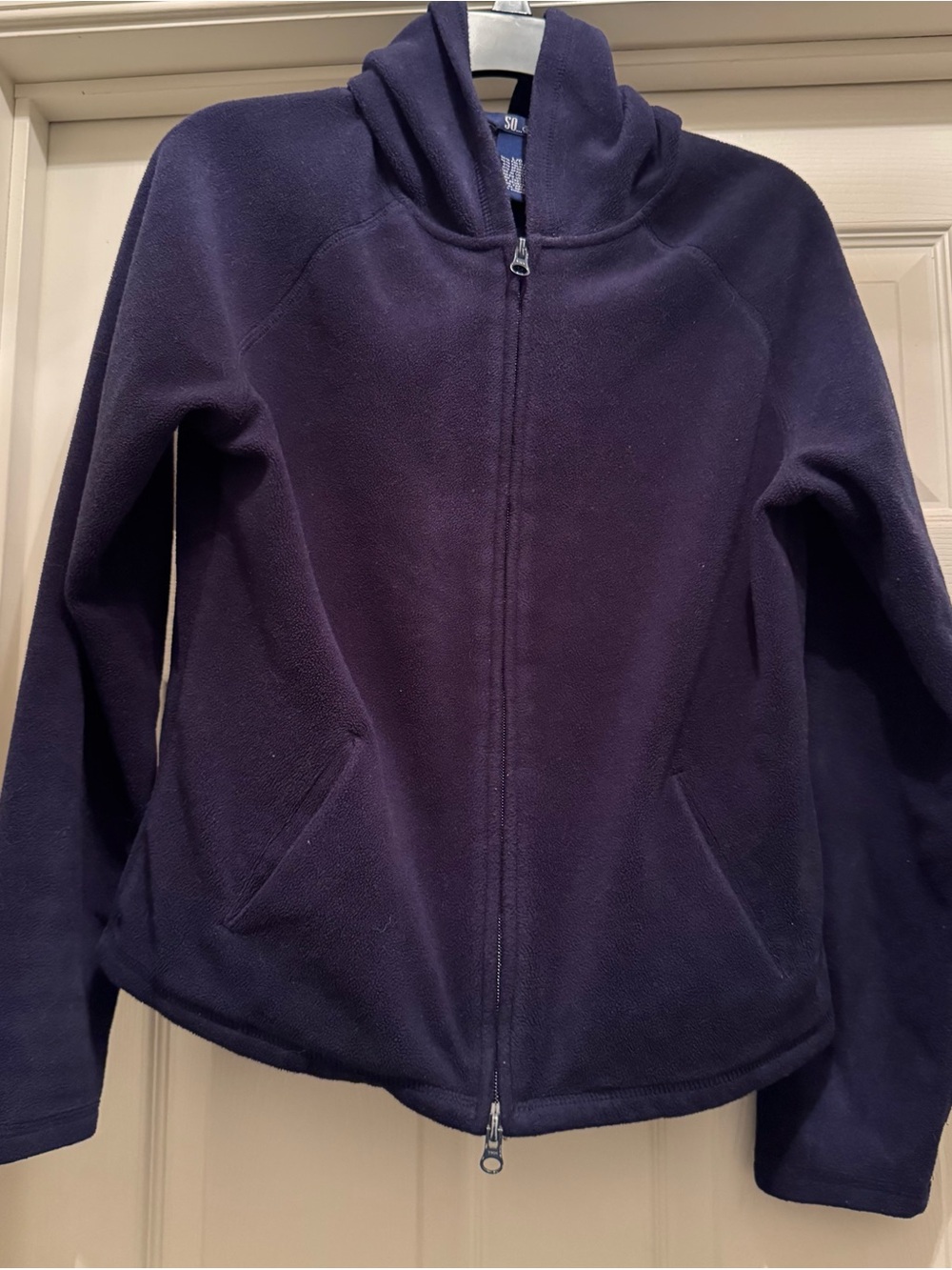SO Women’s Navy Blue Hooded Fleece Jacket